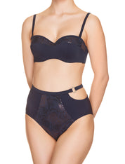 Lauma, Blue Bandeau Bikini Top, On Model Front, 70H30