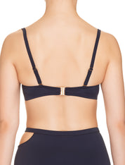 Lauma, Blue Bandeau Bikini Top, On Model Back, 70H30