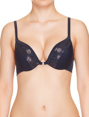 Lauma, Blue Push Up Bikini Top, On Model Front, 70H35