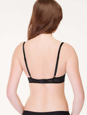 Lauma, Black Push-up Bra, On Model Back, 70J10