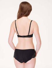 Lauma, Black Push-up Bra, On Model Back, 70J10