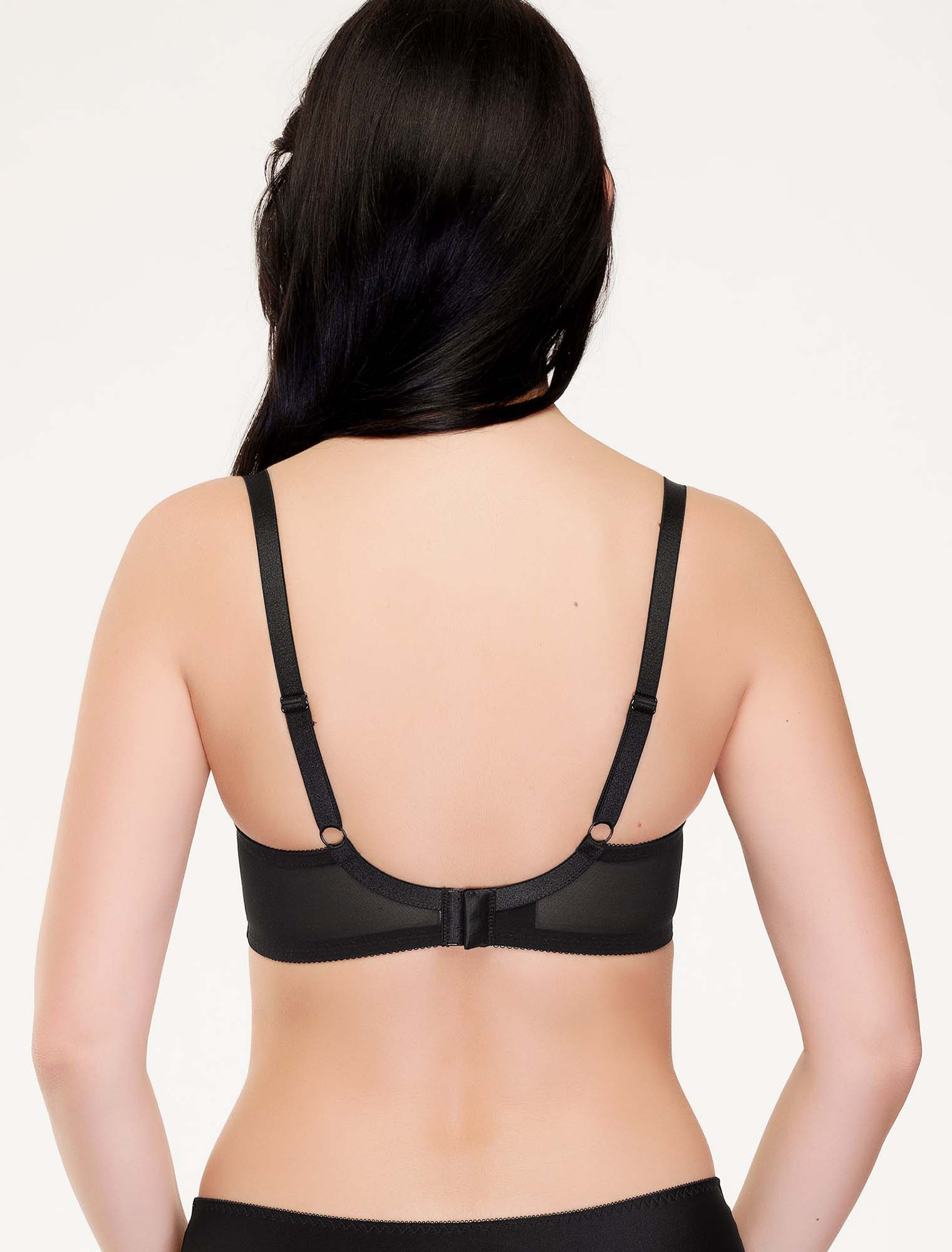 Lauma, Black Underwired Non-Padded Bra, On Model Back, 70J20