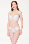 Lauma, White Mid Waist Panties, On Model Front, 70J52