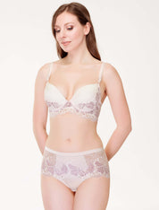 Lauma, Light Pink Lace Push up Bra, On Model Front, 71J35