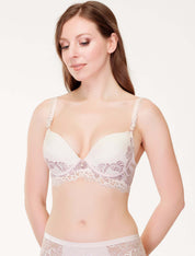 Lauma, Light Pink Lace Push up Bra, On Model Front, 71J35
