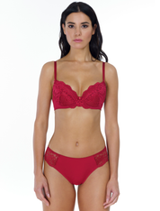 Lauma, Red Push Up Bra, On Model Front, 72F10