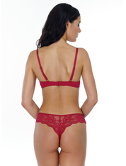 Lauma, Red Push Up Bra, On Model Back, 72F10