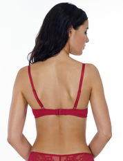Lauma, Red Push Up Bra, On Model Back, 72F10