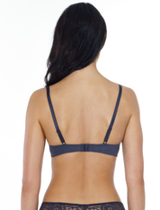 Lauma, Dark Grey Push Up Bra, On Model Back, 72F10