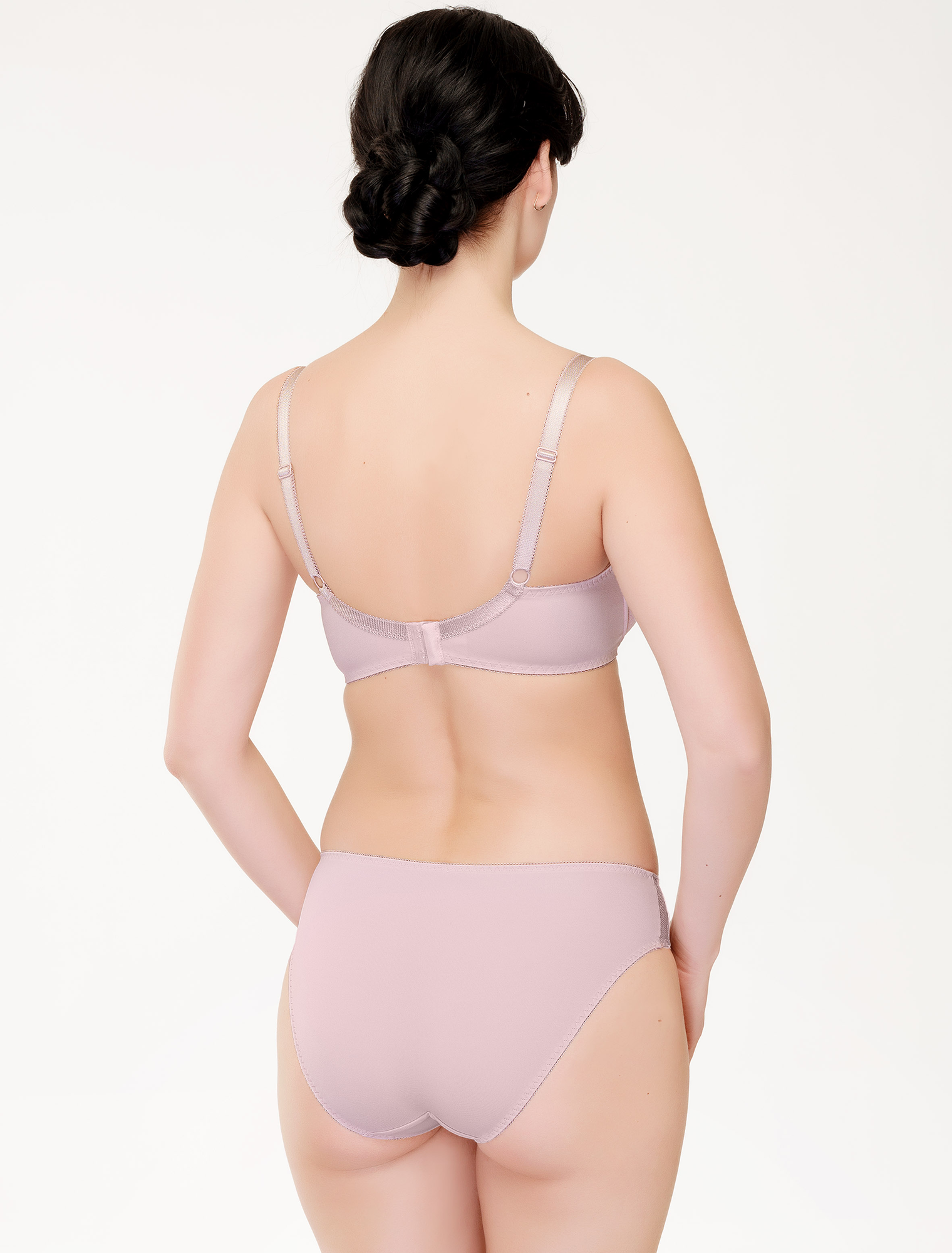 Lauma, Light Pink Mid Waist Panties, On Model Back, 72F50