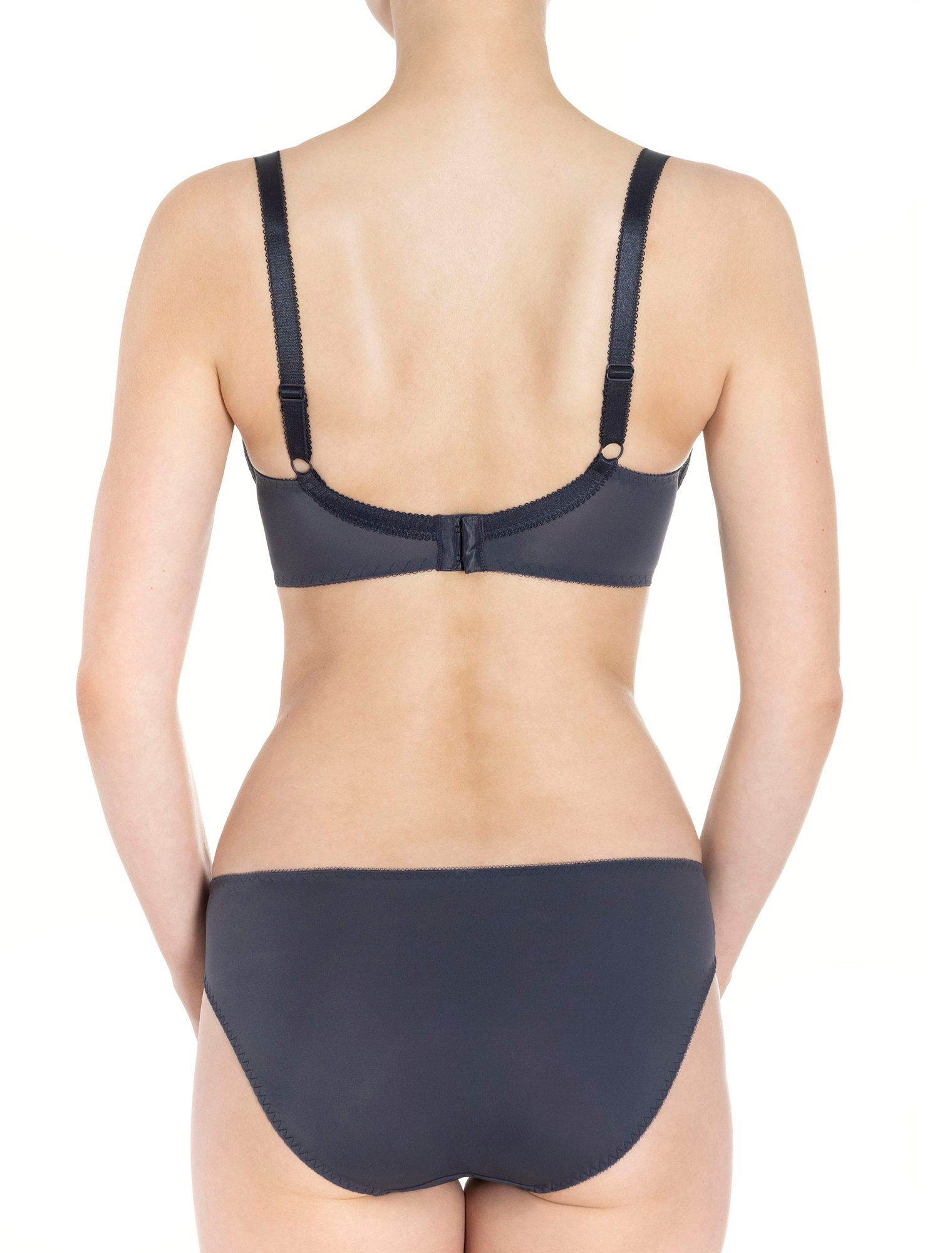 Lauma, Dark Grey Mid Waist Panties, On Model Back, 72F50