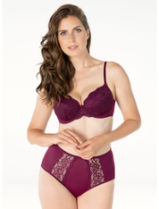 Lauma, Bordo High Waist Panties, On Model Front, 72F51