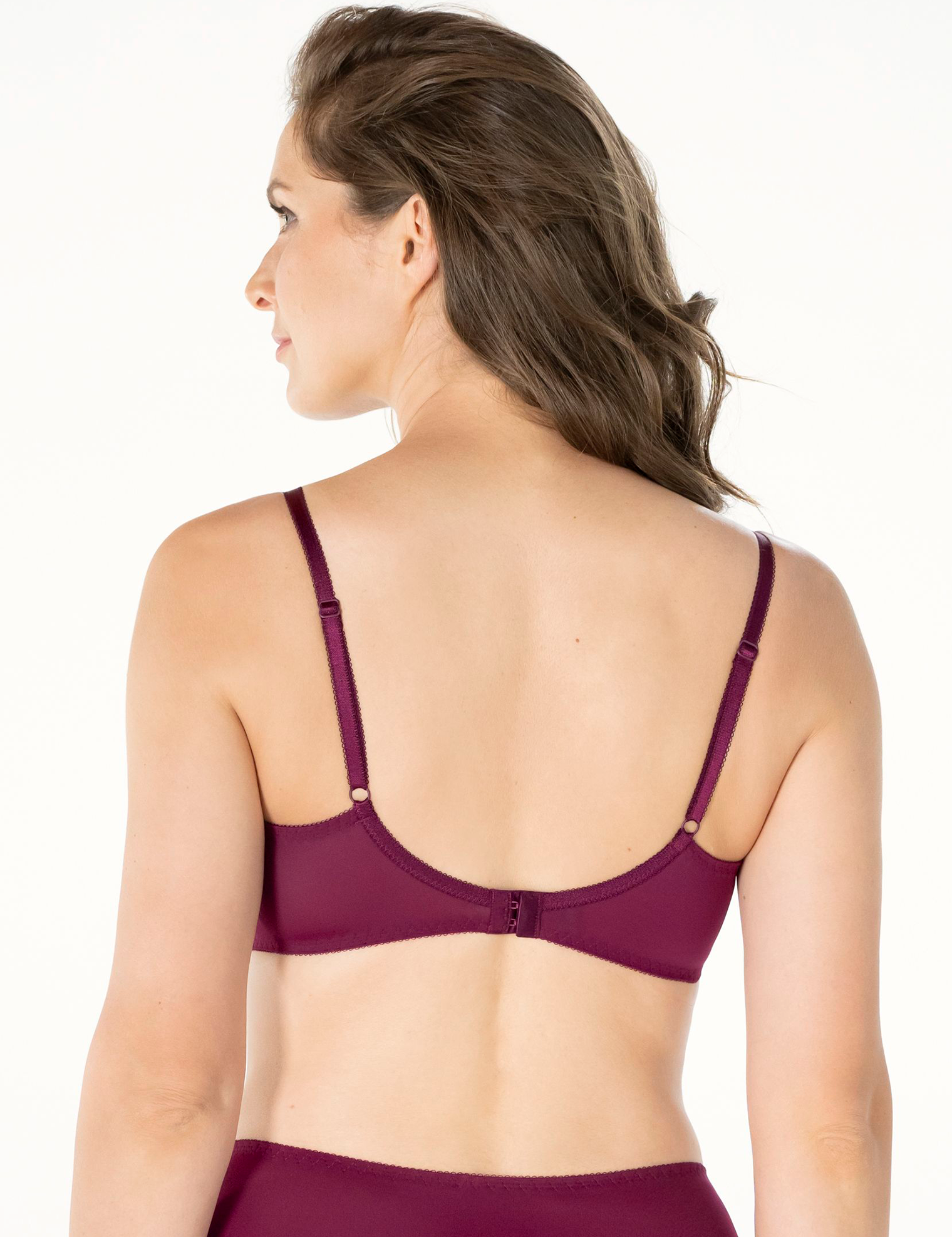 Lauma, Burgundy Push-up Bra, On Model Back, 72F16