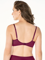 Lauma, Burgundy Push-up Bra, On Model Back, 72F16