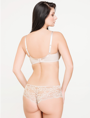 Lauma, Beige Lace Shorts Panties, On Model Back, 72F70