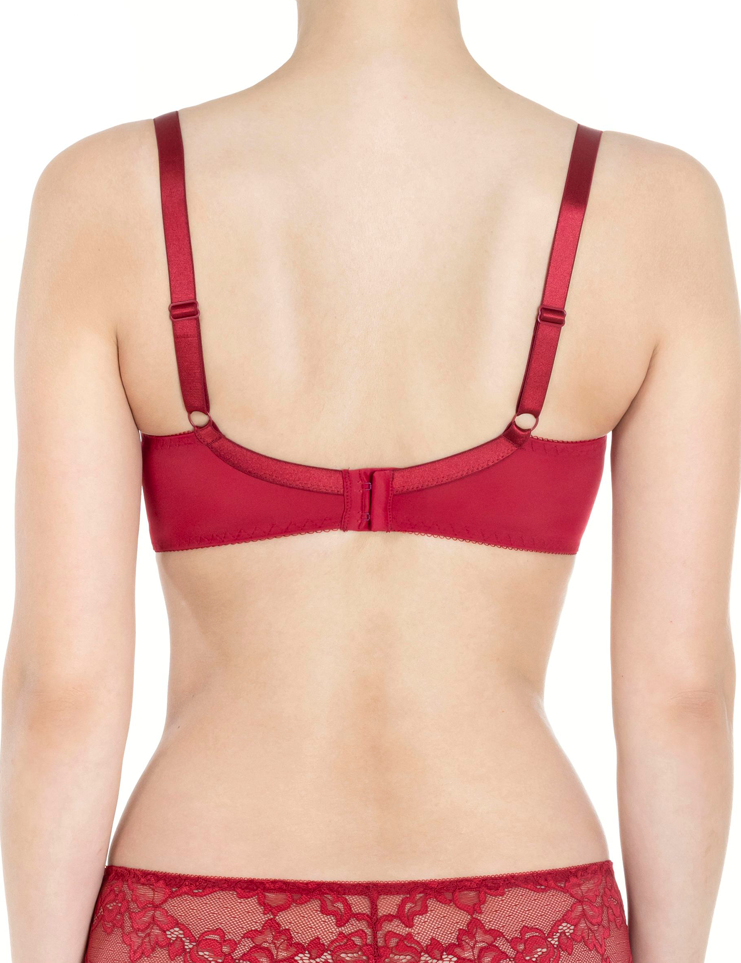 Lauma, Red Push-up Bra, On Model Back, 72F16
