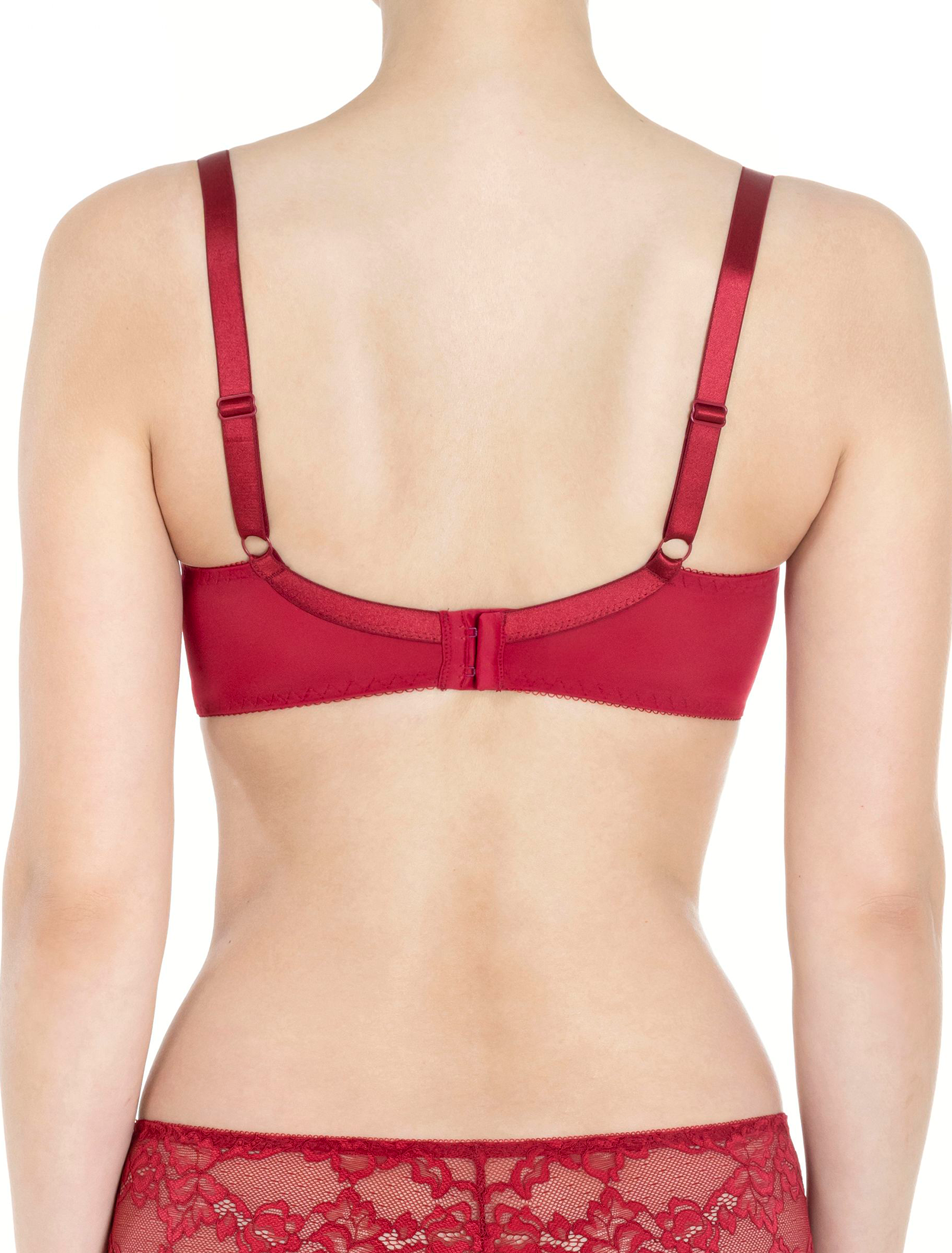 Lauma, Red Push-up Bra, On Model Back, 72F16