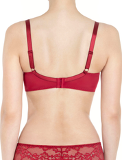 Lauma, Red Push-up Bra, On Model Back, 72F16