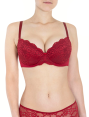 Lauma, Red Push-up Bra, On Model Front, 72F16