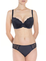 Lauma, Dark Grey Push-up Bra, On Model Front, 72F16