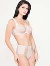 Lauma, Beige Underwired Non-padded Bra, On Model Front, 72F22
