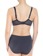 Lauma, Dark Grey Non-padded Side Support Bra, On Model Back, 72F22