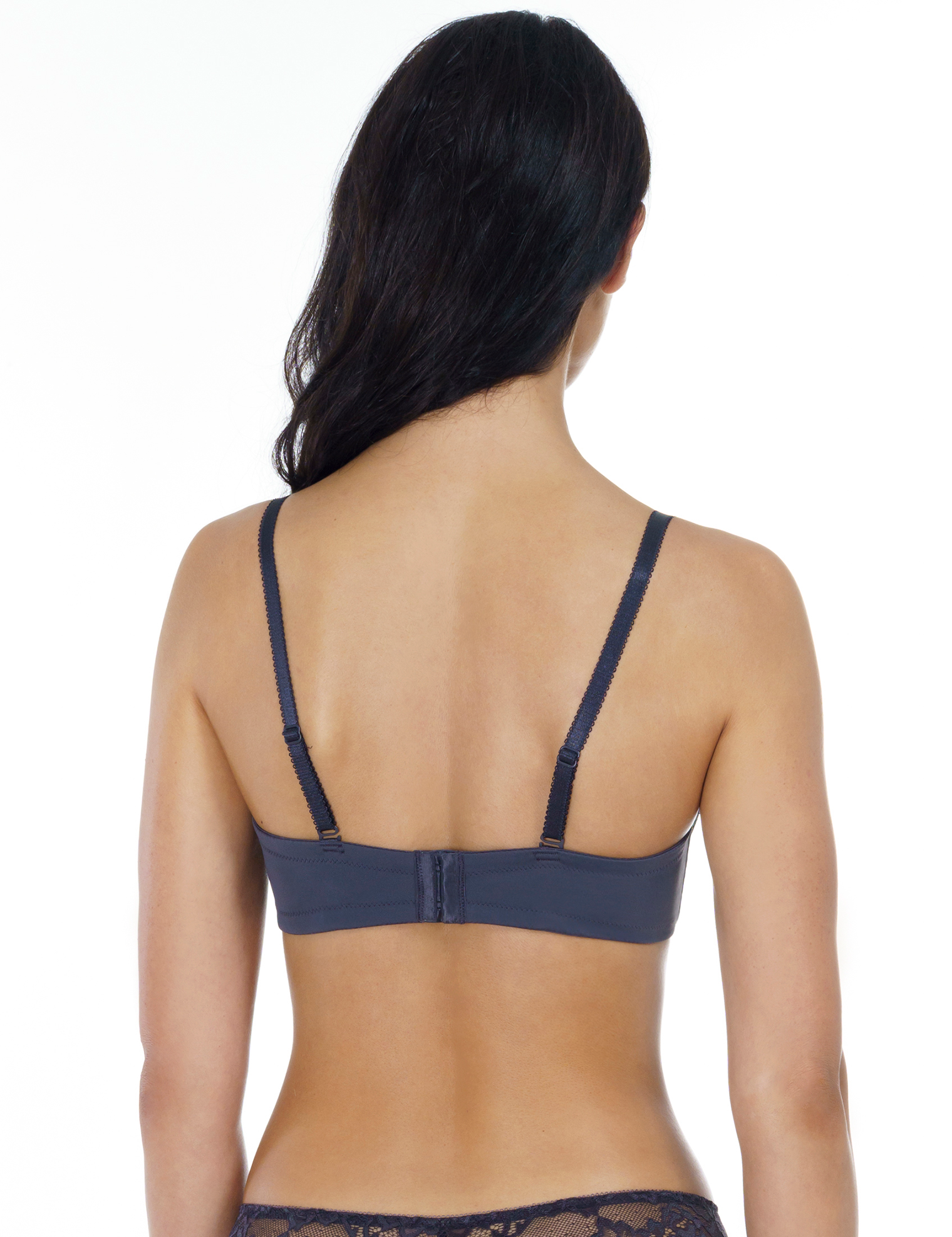Lauma, Dark Grey Balconette Bra, On Model Back, 72F30