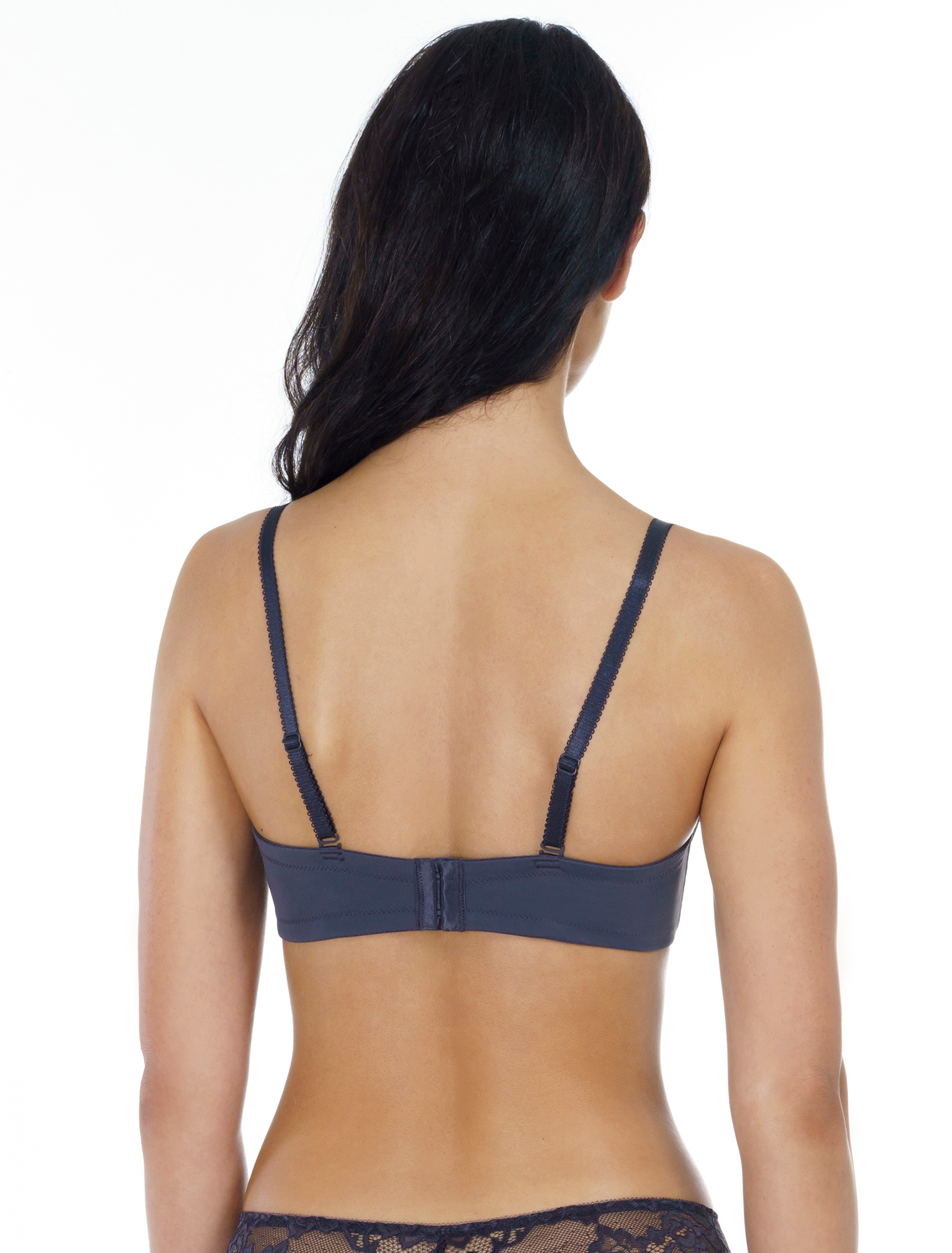 Lauma, Dark Grey Balconette Bra, On Model Back, 72F30
