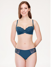 Lauma, Blue Push-up Bra, On Model Front, 72F31