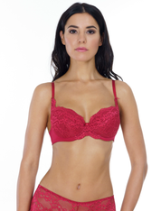 Lauma, Red Push-up Bra, On Model Front, 72F31