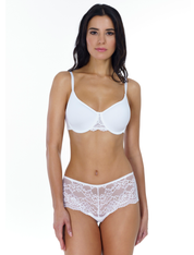 Lauma, White Lace Shorts Panties, On Model Front, 72F70