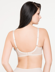 Lauma, Beige Half-padded Bra, On Model Back, 72F40