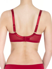 Lauma, Red Half-padded Bra, On Model Back, 72F40