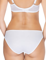 Lauma, White Mid Waist Panties, On Model Back, 72F50