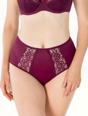 Lauma, Bordo High Waist Panties, On Model Front, 72F51