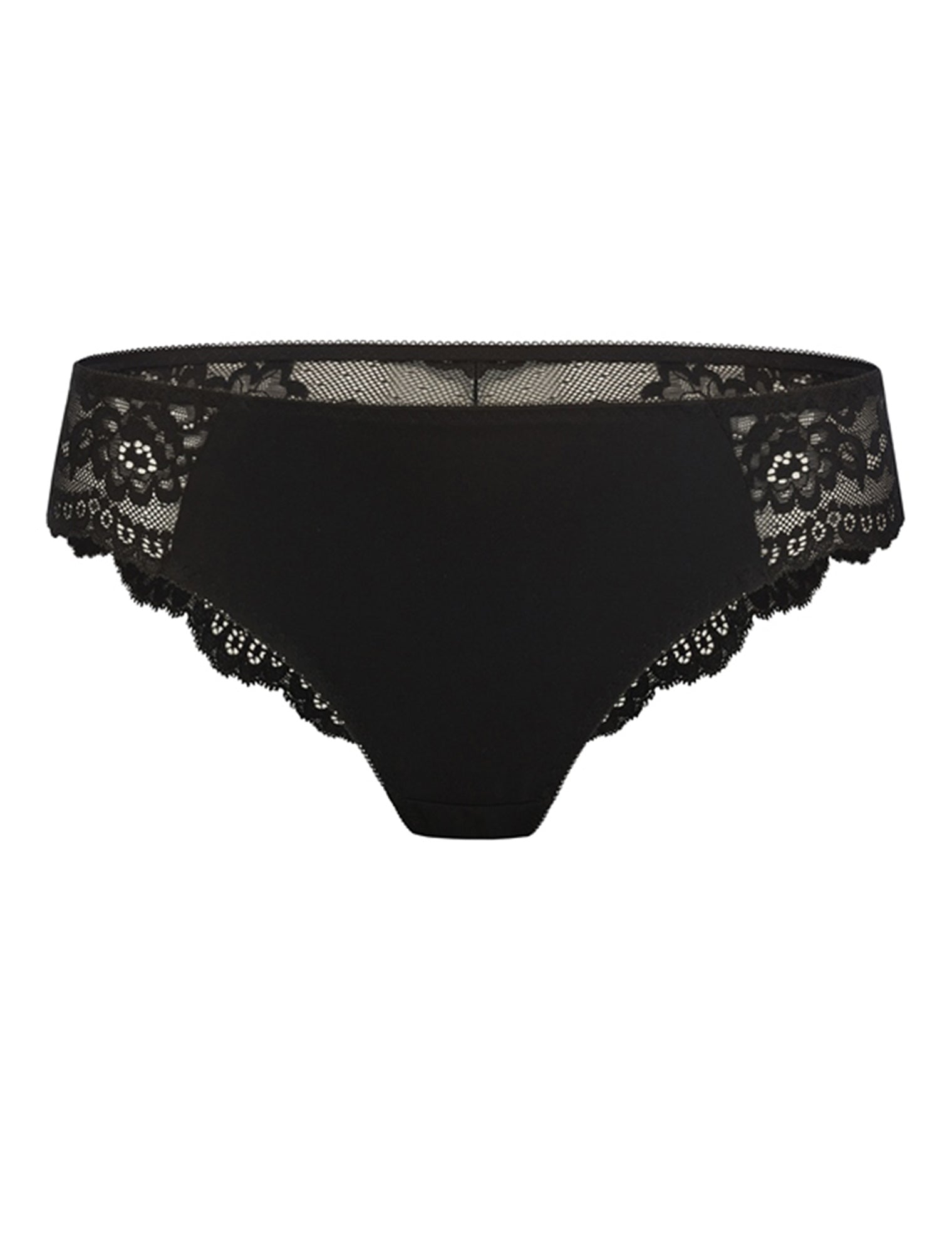 Lauma, Black String Tanga Briefs, On Model Front, 72F60