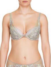 Lauma, Grey Plunge Push Up Bra, On Model Front, 73H10