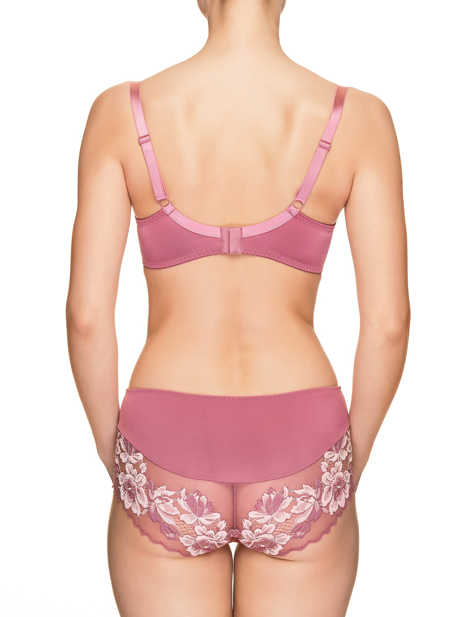 Lauma, Pink Half Padded Bra, On Model Back, 73H40