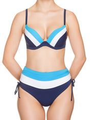 Lauma, Blue Push Up Bikini Top, On Model Front, 74H35