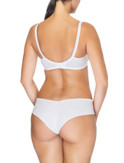 Lauma, White Uderwired Non-padded Cotton Nursing Bra, On Model Back, 75A20