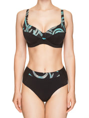 Lauma, Black Swimwear Bikini Top, On Model Front, 75H20