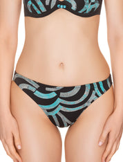 Lauma, Black Swimwear Bikini Bottom, On Model Front, 75H50