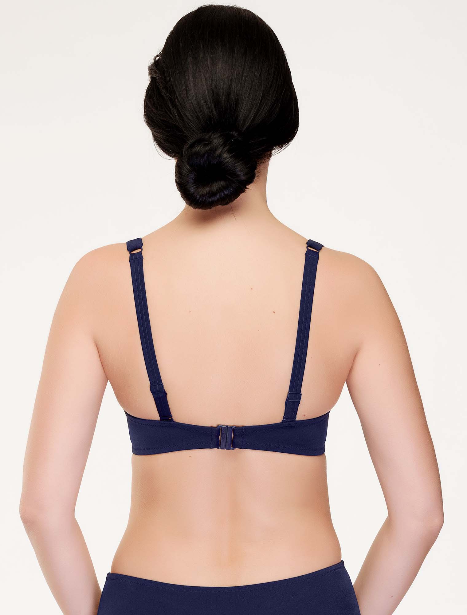 Lauma, Blue Non-padded Bikini Bra, On Model Back, 75J20