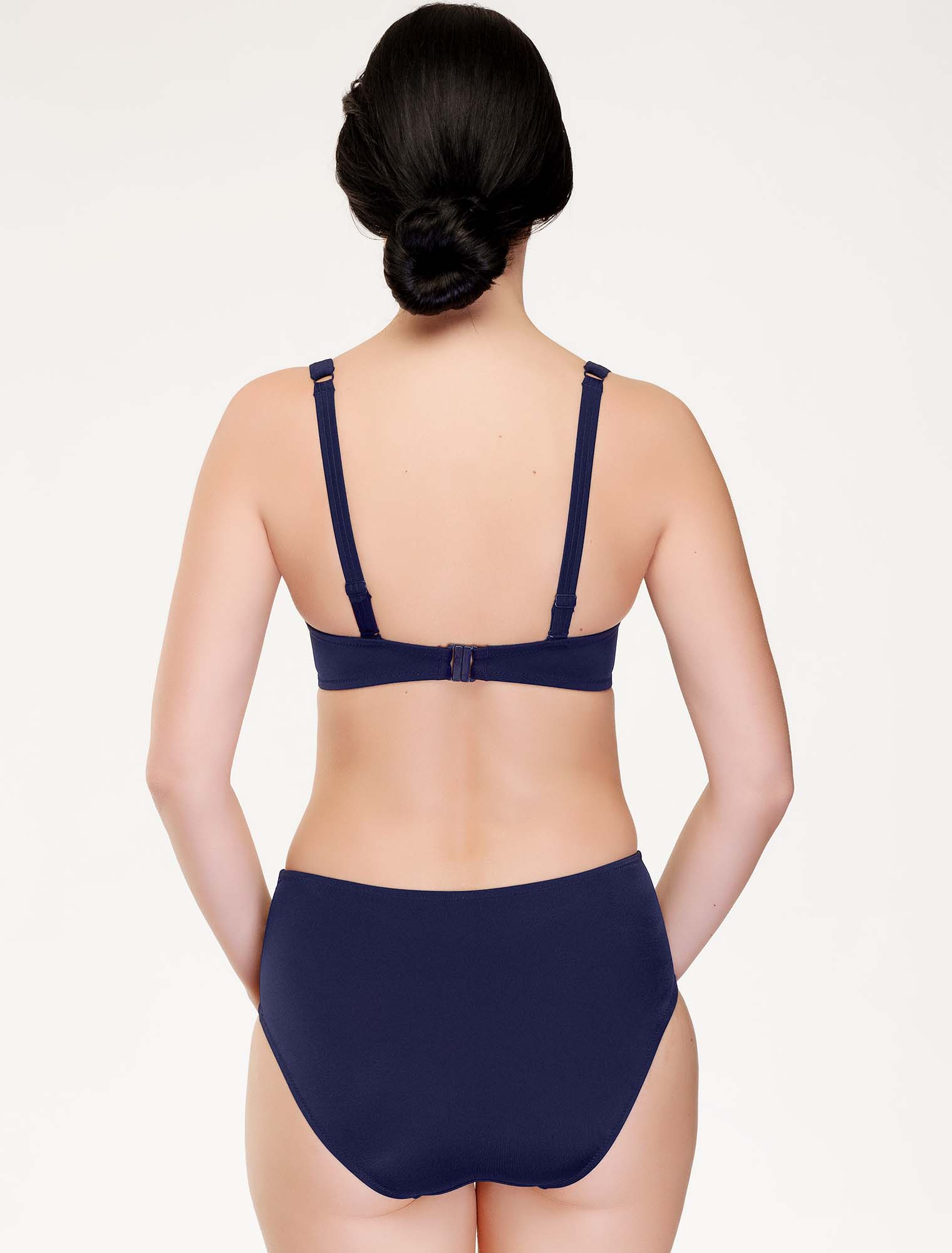 Lauma, Blue Non-padded Bikini Bra, On Model Back, 75J20