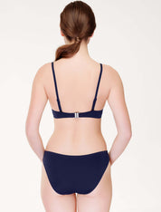 Lauma, Blue Push-up Bikini Bra, On Model Back, 75J35