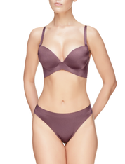 Lauma, Violet Seamless String Briefs, On Model Front, 77D61