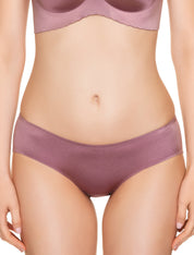 Lauma, Pink Seamless Mid Waist Hipster Panties, On Model Front, 77D53