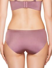 Lauma, Pink Seamless Mid Waist Hipster Panties, On Model Back, 77D53