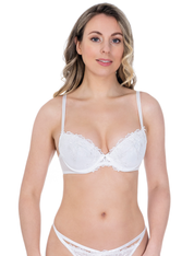 Lauma, White Push-Up Bra, On Model Front, 77J10