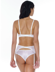 Lauma, White Suspender Belt, On Model Back, 77J05